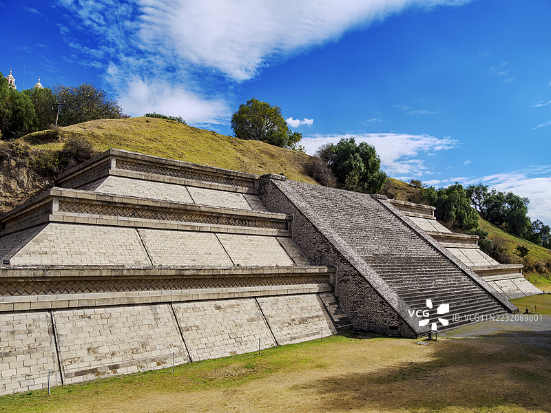 大金字塔考古遗址，楚卢拉，普埃布拉州，墨西哥图片素材