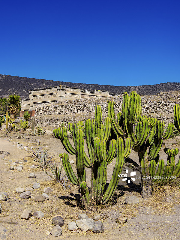 米特拉考古遗址，米特拉圣巴布罗村，瓦哈卡州，墨西哥图片素材