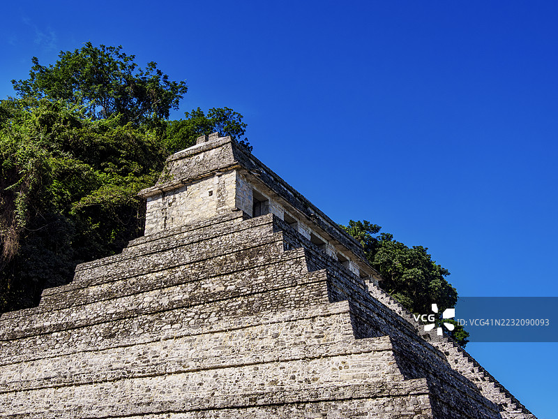 帕伦克考古遗址的铭文神庙，墨西哥恰帕斯州帕伦克图片素材