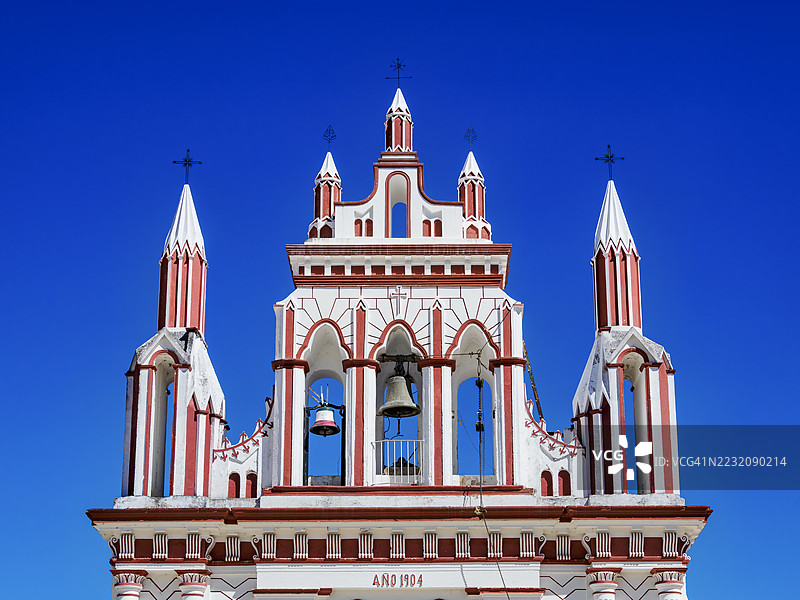 圣母升天教堂，细节视图，墨西哥恰帕斯州圣克里斯托瓦尔德拉斯卡萨斯图片素材