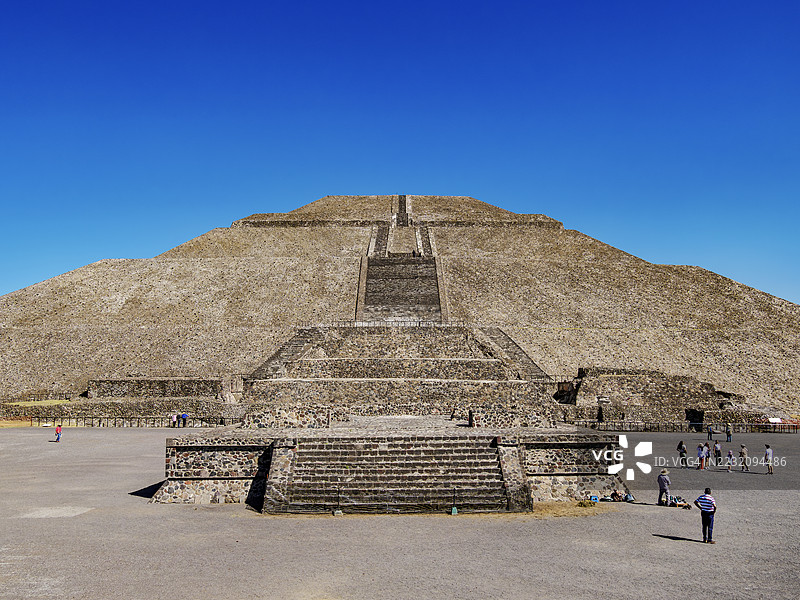 太阳金字塔，特奥蒂瓦坎，墨西哥州，墨西哥图片素材