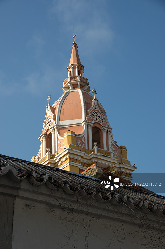 圣凯瑟琳大教堂/卡塔赫纳大教堂，哥伦比亚，博利瓦尔，卡塔赫纳图片素材