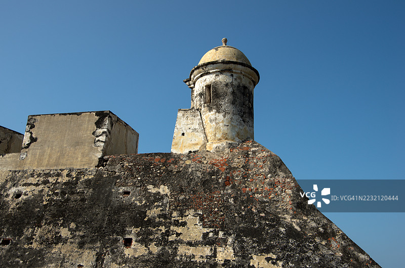 圣费利佩·德·巴拉哈斯城堡（Saint Philip of Barajas Castle），哥伦比亚玻利瓦尔省卡塔赫纳图片素材