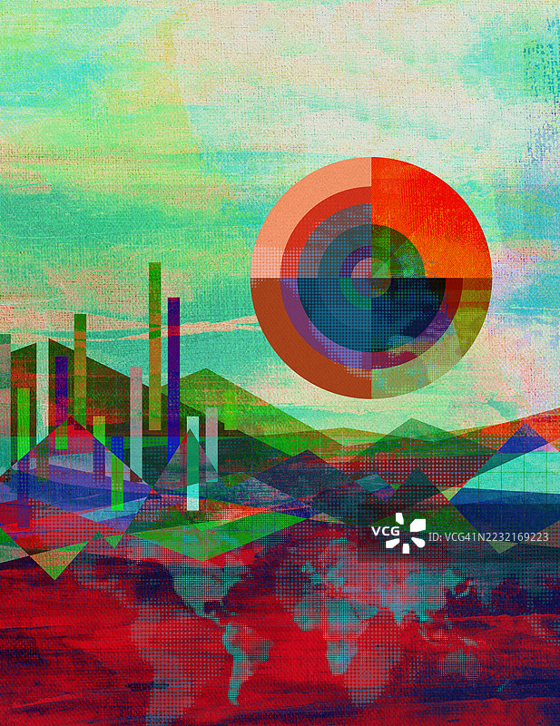 抽象的金融绘画作品图片素材