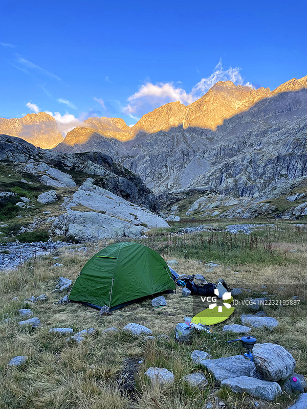 在法国梅尔坎图尔的露营地图片素材