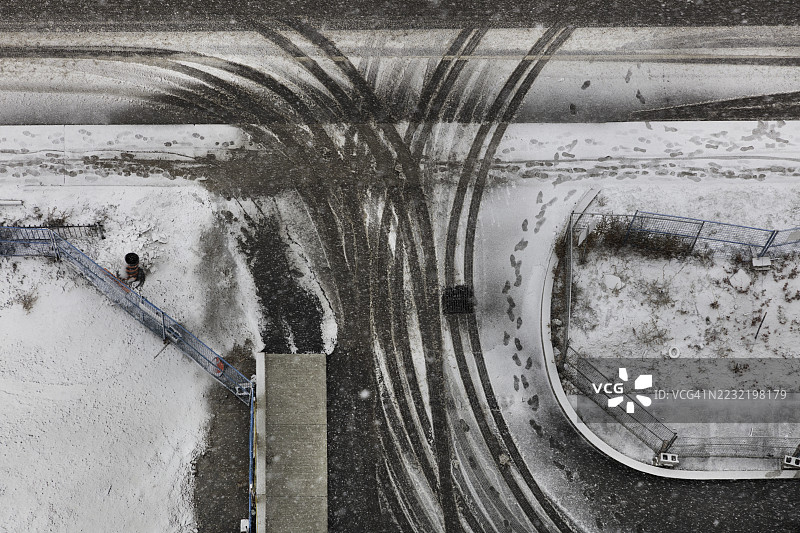 降雪后图片素材