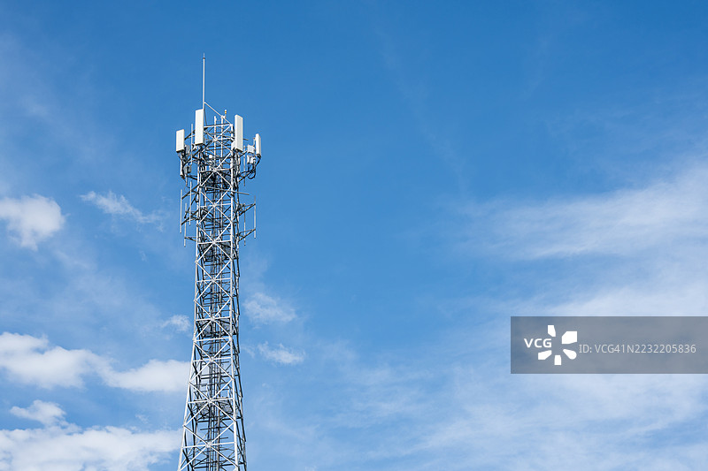 通信塔。5G通信基站塔。通信技术图片素材