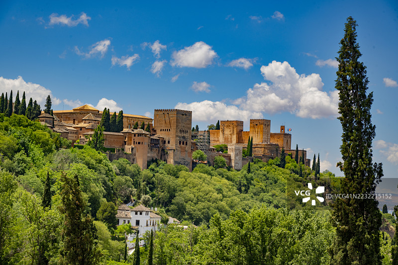 西班牙格拉纳达的阿尔罕布拉宫图片素材