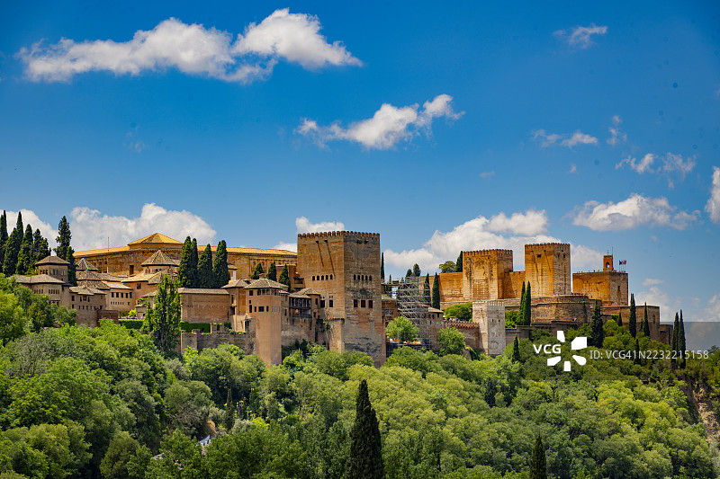西班牙格拉纳达的阿尔罕布拉宫图片素材