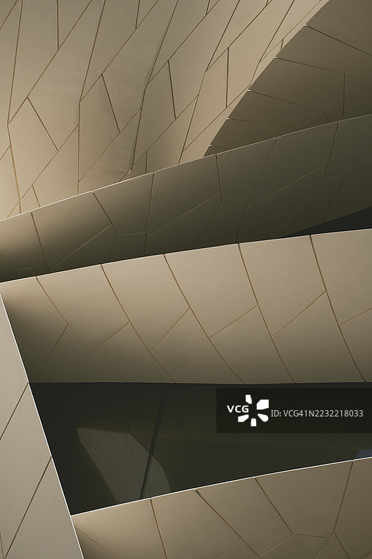 现代建筑细节，建筑外立面，卡塔尔多哈图片素材