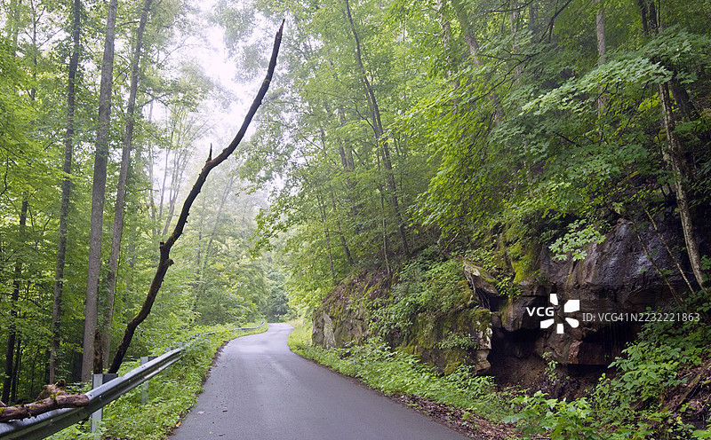 费耶特站路，新河峡谷国家公园与保护区，西弗吉尼亚州图片素材