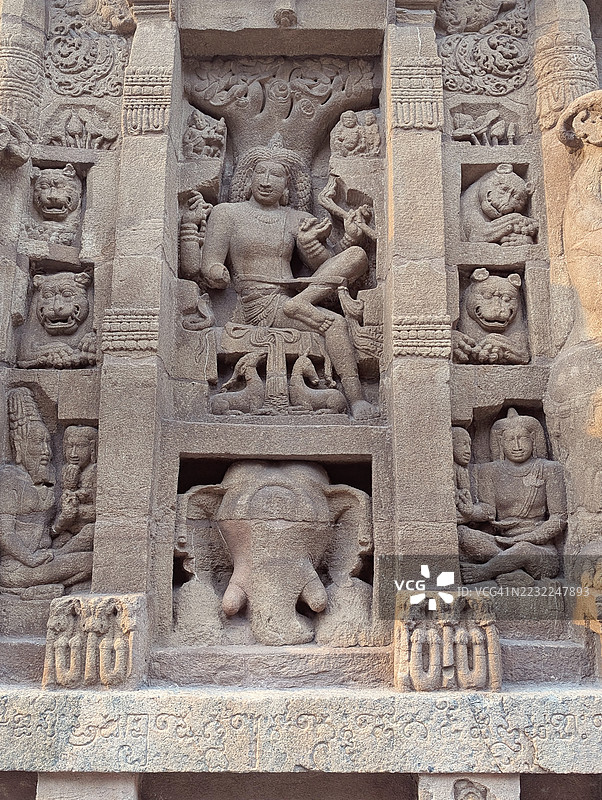 坎奇布拉姆凯拉萨纳塔尔寺的达克希南穆尔提图片素材