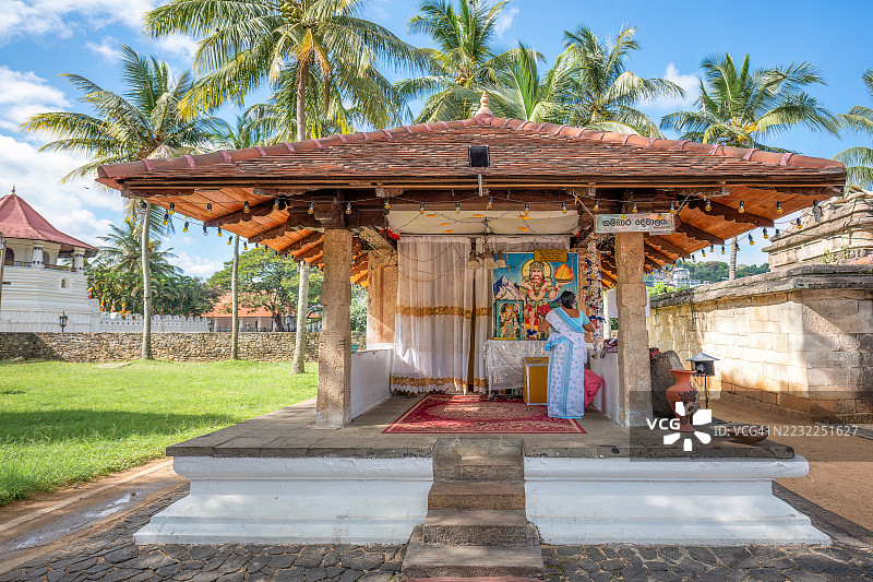 帕蒂尼德瓦拉亚，牙齿寺，斯里兰卡康提图片素材