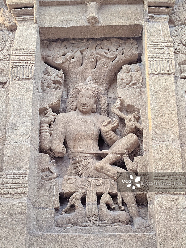 坎奇布拉姆凯拉萨纳塔尔寺的达克希南穆尔提图片素材