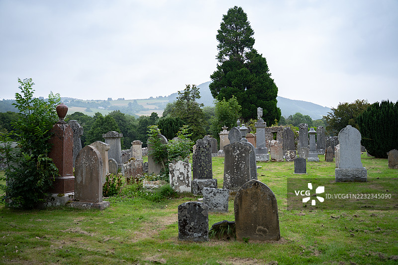 老基尔莫尔公墓的教堂墓地图片素材