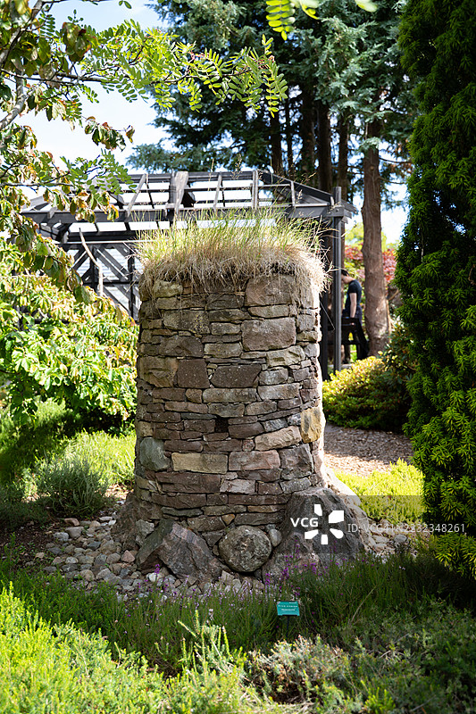 植物园里的迷你石堆图片素材