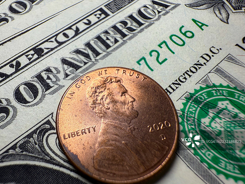 美元和美分图片素材