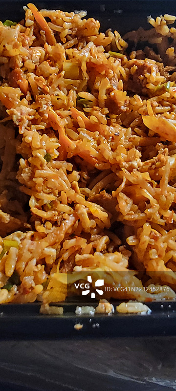 印度小吃鸡肉炒饭图片素材