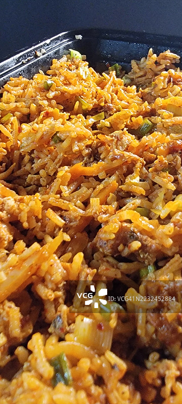 印度小吃鸡肉炒饭图片素材