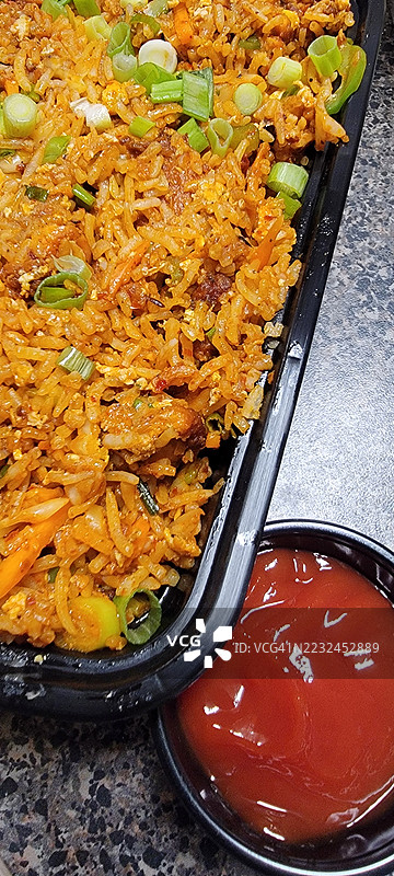 印度小吃鸡肉炒饭图片素材