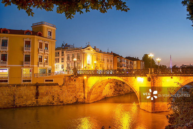 穆尔西亚的危险桥石桥图片素材