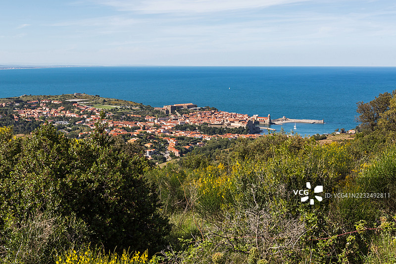 科利乌尔 - 法国南部地中海旁的历史村庄（红海岸，法国）图片素材