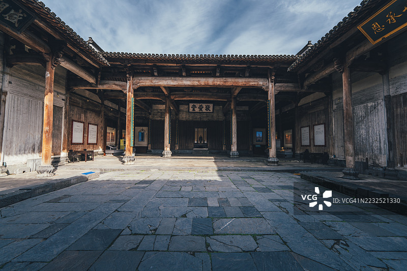 湖南湘乡的格艾堂传统庭院图片素材