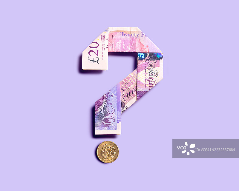 20英镑纸币问号图片素材