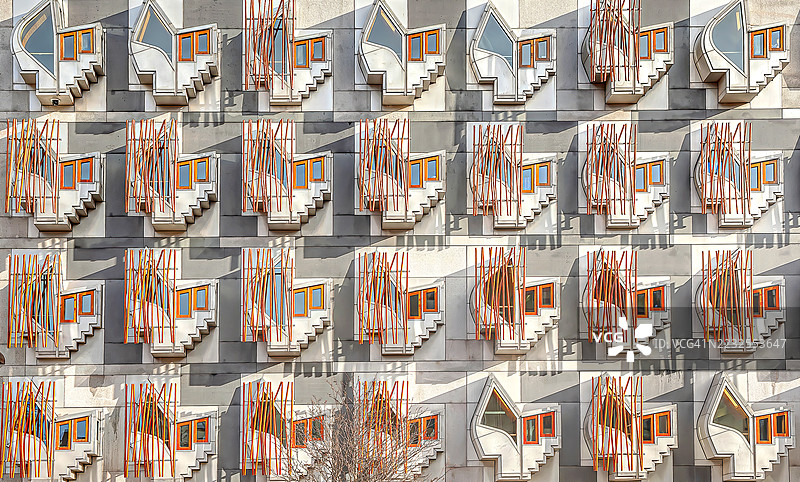 现代建筑立面的抽象建筑图案图片素材