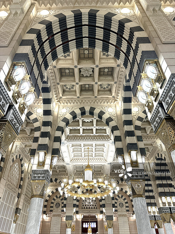 麦地那的纳巴维清真寺，沙特阿拉伯，2024年10月21日图片素材