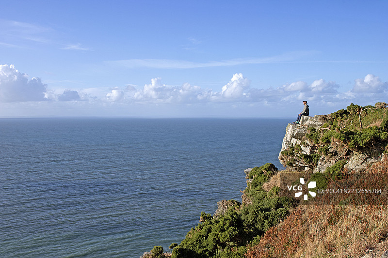 埃克斯穆尔风景中的人物图片素材