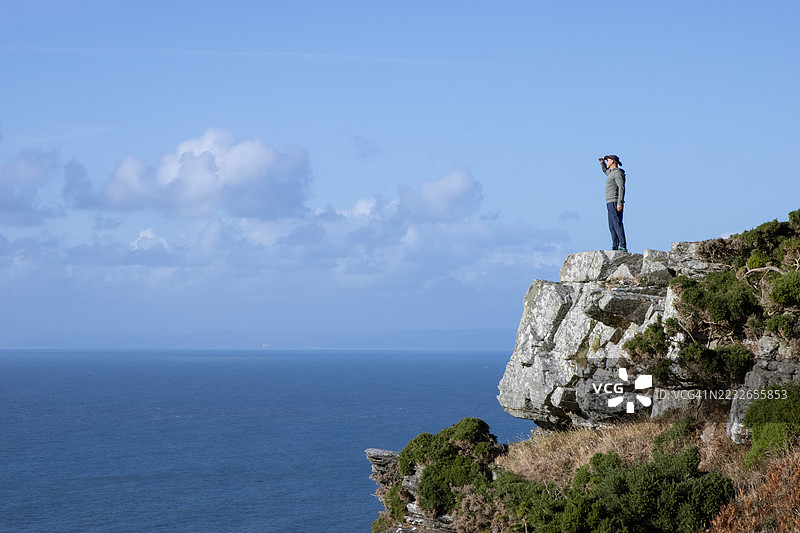 埃克斯穆尔风景中的人物图片素材