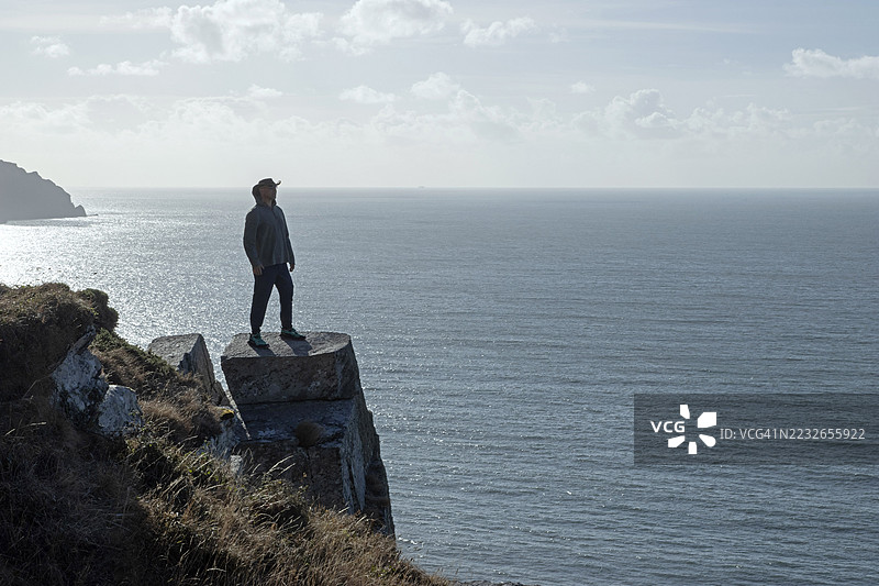 埃克斯穆尔风景中的人物图片素材