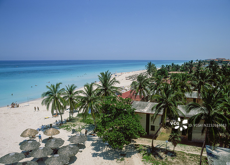 古巴。瓦拉德罗海滩。图片素材