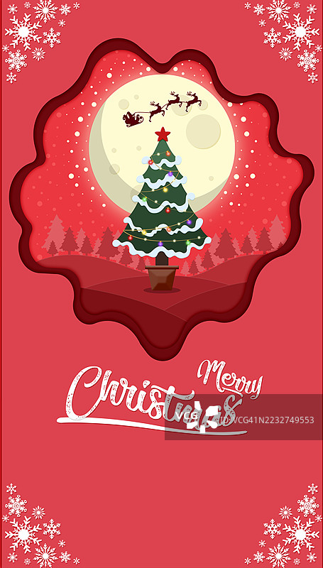 圣诞贺卡。图片素材