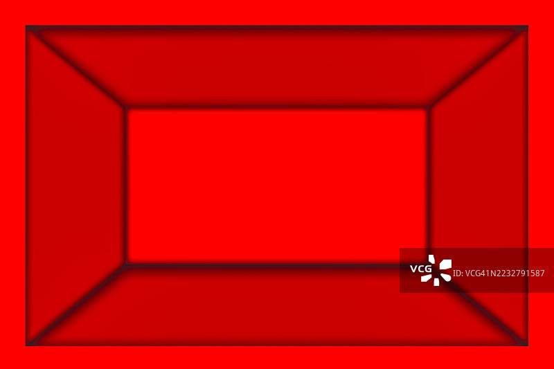 3D红色房间，抽象几何背景。图片素材