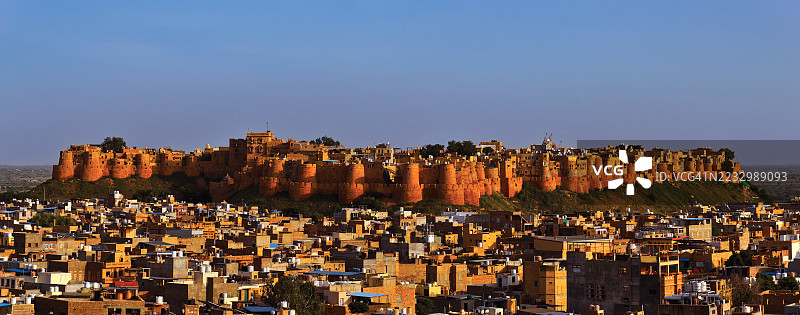 贾伊萨尔梅尔堡，日落观景点，拉贾斯坦邦，印度图片素材