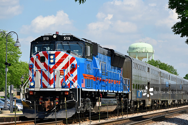 梅特拉通勤列车到达图片素材