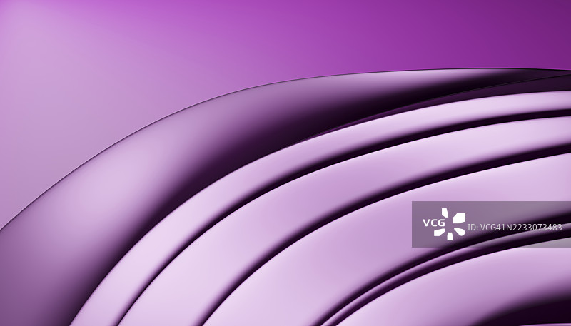 流动的紫色波浪形成抽象而优雅的设计图片素材