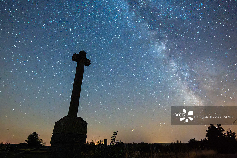 法国中部的星空 - 洛泽尔图片素材