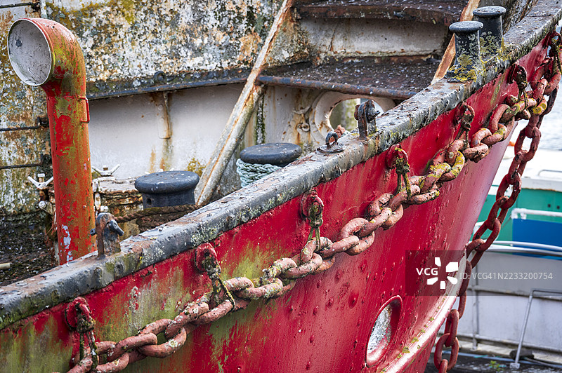 斯旺西码头的老亮红色灯船图片素材