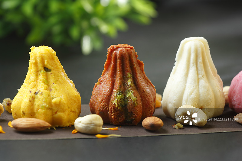 传统印度莫达克甜点图片素材