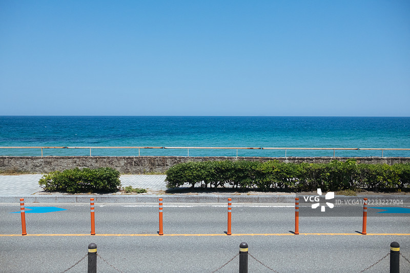 二见浦的蓝线图片素材