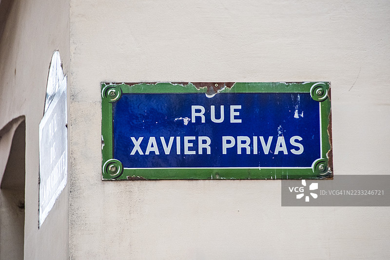 泽维尔·普里瓦斯街标志图片素材