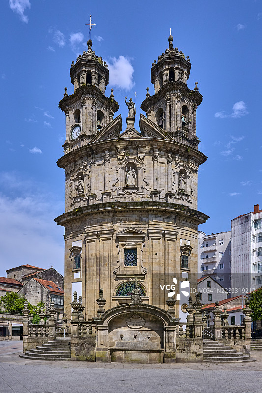 西班牙加利西亚省蓬特韦德拉的朝圣者教堂图片素材