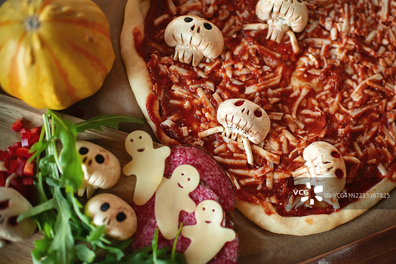 万圣节披萨图片素材