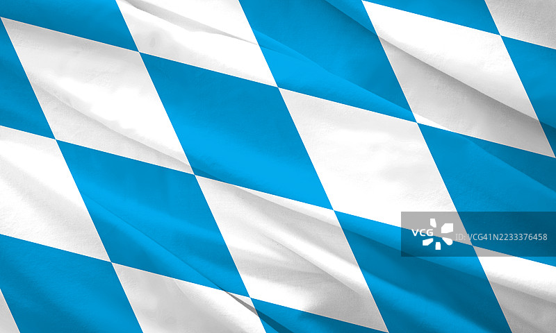 德国巴伐利亚州的飘扬旗帜图片素材