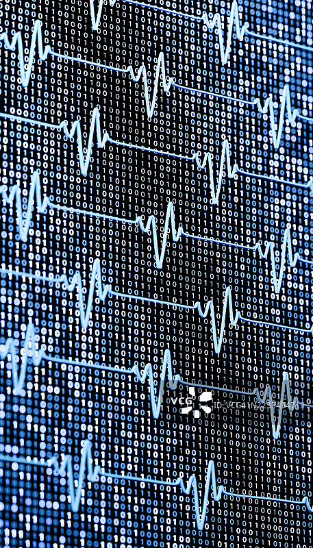 数字化网络中的人工智能增强心脏监测图片素材