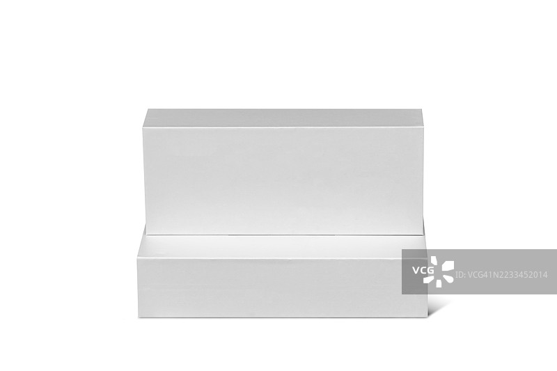 白色矩形纸板箱，背景独立展示图片素材