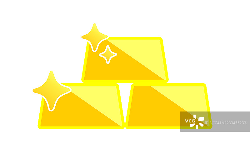 闪亮的金条与耀眼的光芒图片素材